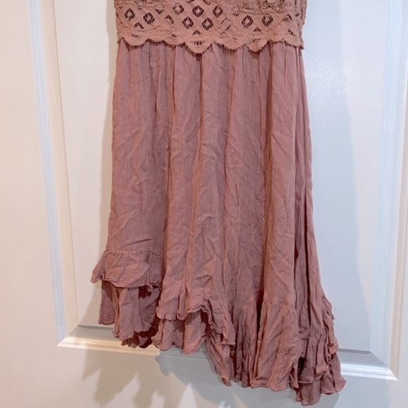 Free people one Adella Dusty Rose Lacy dress size medium - Picture 5 of 12